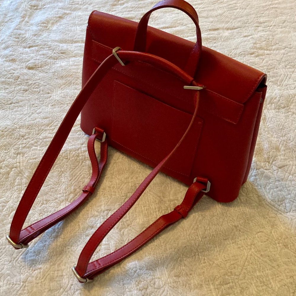 Pixie Mood Red Convertible Purse Backpack - image 3